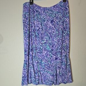 Allison‎ Daley Petite Retro Y2K Gored Skirt, Purple/Blue, Women's Size 16 Petite